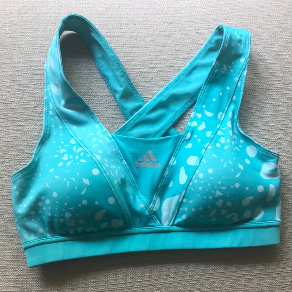 Adidas sports bra, size medium, runs a bit small.